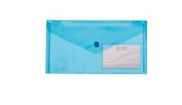 Папка-конверт BUROMAX 3938-02 DL на кнопці (240х130мм)TRAVEL синя (6 шт. в упаковці)