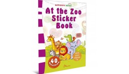Веселі забавки для дошкільнят : At the Zoo Sticker Book (укр) 210*300мм 12сторінок 40 наліпок