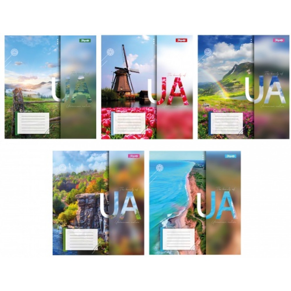 Зошит 96 лінія арт767175 The beauty of UA 1В (5 штук в упаковці)