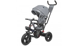 Велосипед триколісний TILLY SPIRIT T-3811 СІРИЙ EVA колеса  багажник  дзвінок  підніжка