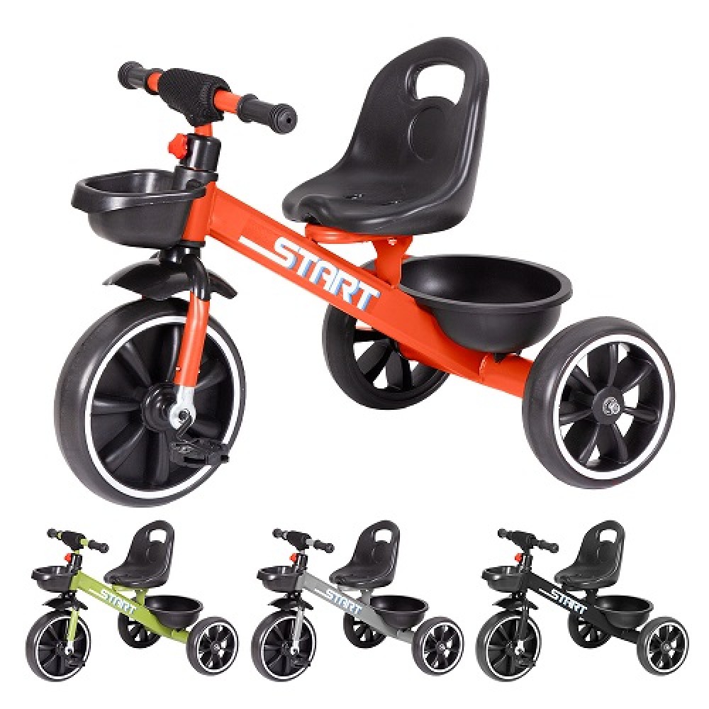 Велосипед триколісний TILLY START T-327 4 кольорів  кошик  багажник