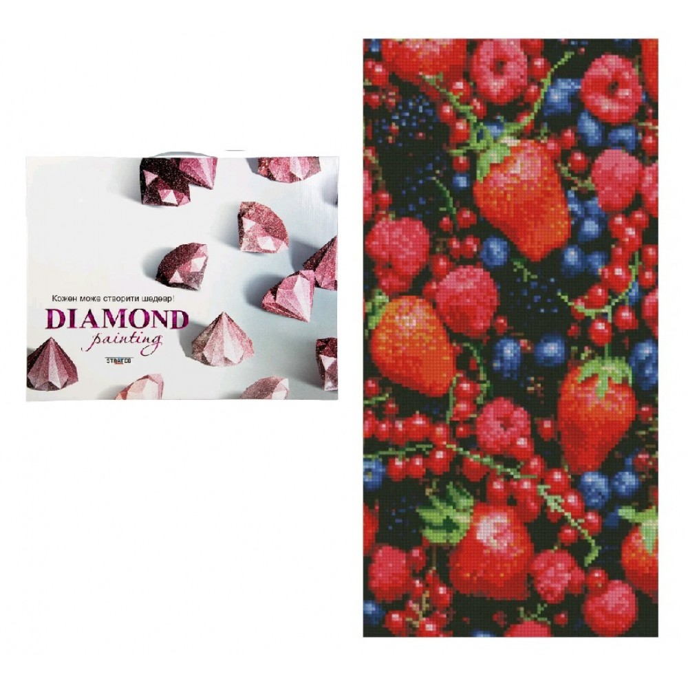 Картина діамантова STRATEG BA-0014  Яскраві фрукти   розм.50х25 см  3 рівень складності 23 кол.