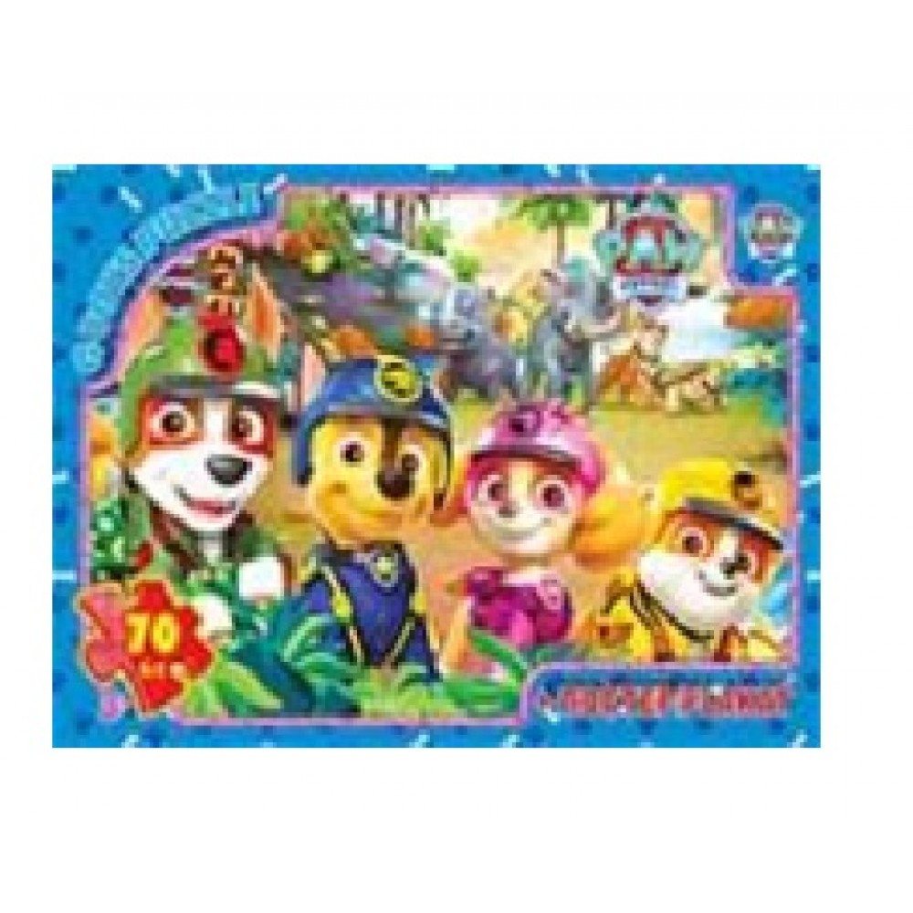 Пазли G-Toys   70 елементів Щенячий патруль розмір зібраного пазла 21х30 см в коробці 19х13см