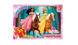 Пазли G-Toys   35 елементів Принцеси PR01 розмір зібраного пазлу 21х30 см в коробці 19х13см