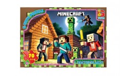 Пазли G-Toys   70 елементів Minecraft (Майнкрафт) розмір зібраного пазла 21х30 см в кор.19х13см