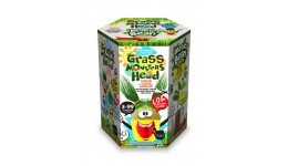 Набір для пророщування рослини Grass Monsters Head 01 (поливай і спостерігай)+Чарівний Біб ДТ