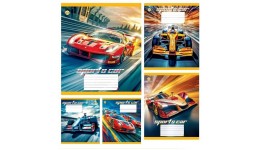 Зошит 12 клітинка  Тверда 51107 Sports car ТЕТРАДА (25 штук в упаковці)