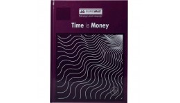 Канцелярська книга А4 BUROMAX 2400-107 тв. обкл. 96арк. клітинка  TIME IS MONEY фіолетова (1/8)