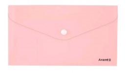 Папка-конверт DL на кнопці AXENT 1414-10 Pastelini  рожева (12 шт. в упаковці)
