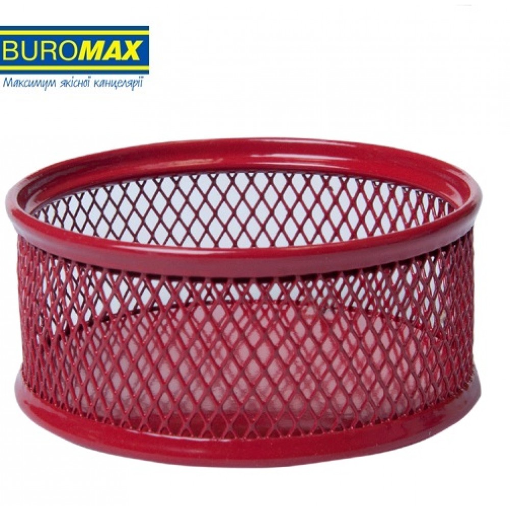 Підставка для скріпок BUROMAX 6221-05 метал. 80х40мм червоний (1/12)