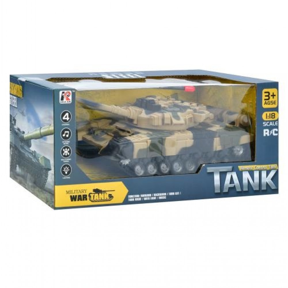 Танк 6646 радіокер.  1:18  акум.  USB  2 кольори  світло  кор.  29-13-13 см.