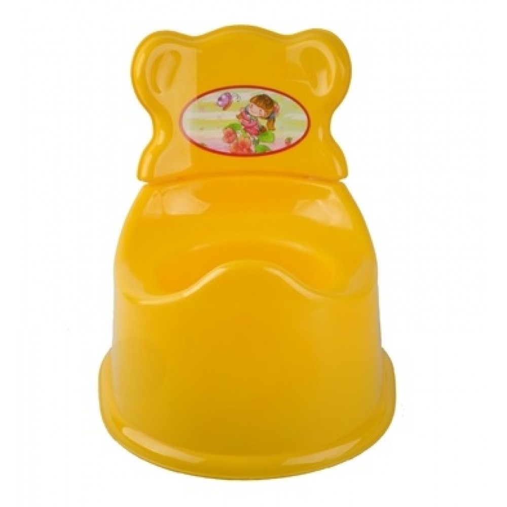 Горщик дитячий  Зі  спинкою  арт.25-002 ТМ KINDER WAY Жовтий  р.26х29х24см