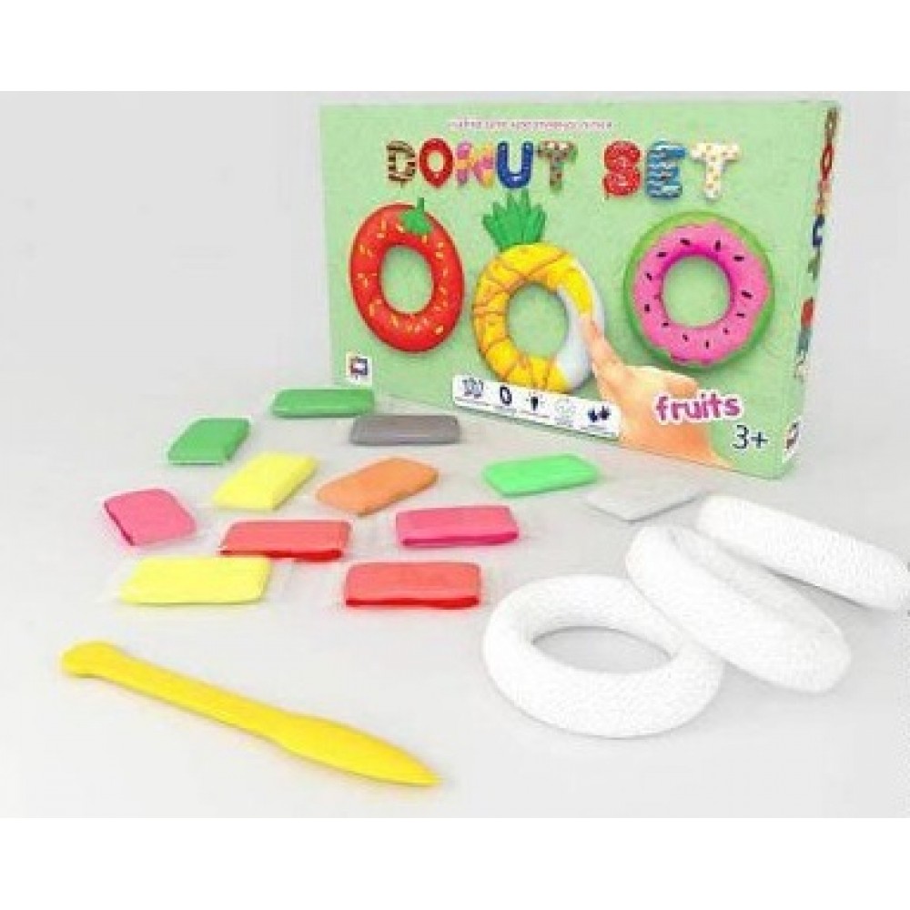 Пластилін легкий стрибаючий набір 12 шт. ОКТО 70087 ОКТО ТМ Moon Light Clay Donut Set FRUTS