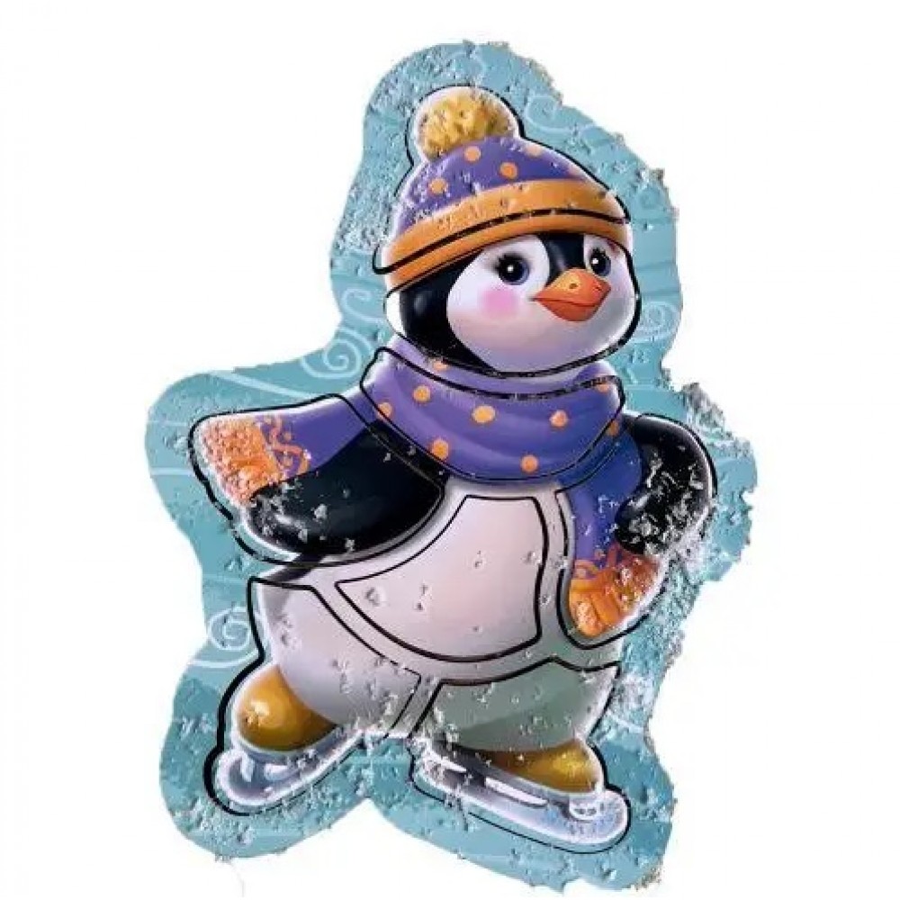 Дерев`яна іграшка вкладиш Пінгвін на ковзанах ПСФ146 розмір 19x4x0.5 см