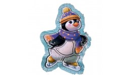 Дерев`яна іграшка вкладиш Пінгвін на ковзанах ПСФ146 розмір 19x4x0.5 см