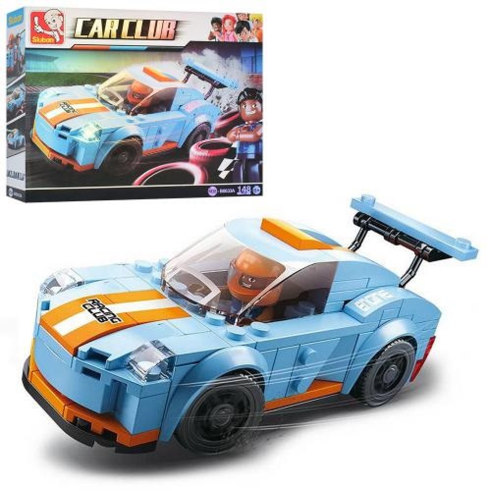 Конструктор SLUBAN M38-B0633A  Car Club : машина  фігурка  148 дет. в коробці 24х19х4.5см