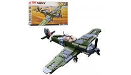 Конструктор SLUBAN M38-B0712 Військовий  літак  фігурка  290дет  в коробці р.38х24х7см