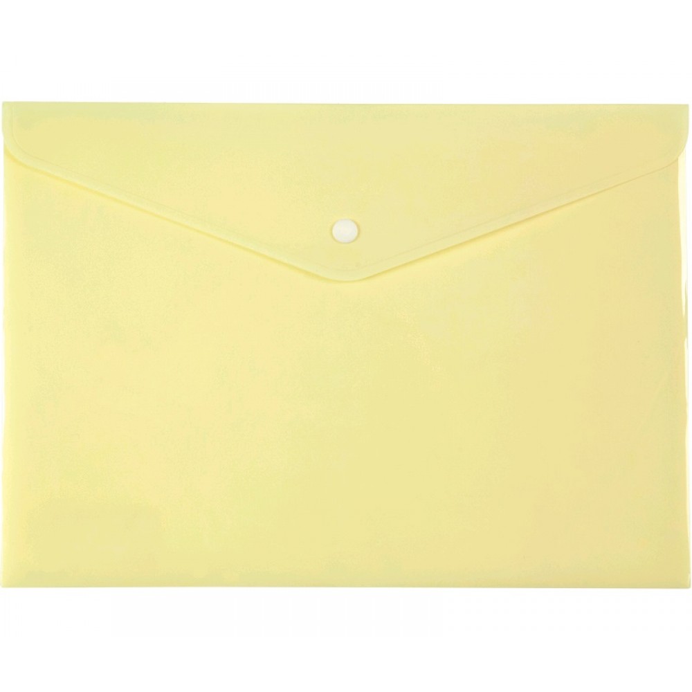 Папка-конверт А4 на кнопці AXENT 1412-08 Pastelini  жовта (12 шт. в упаковці)
