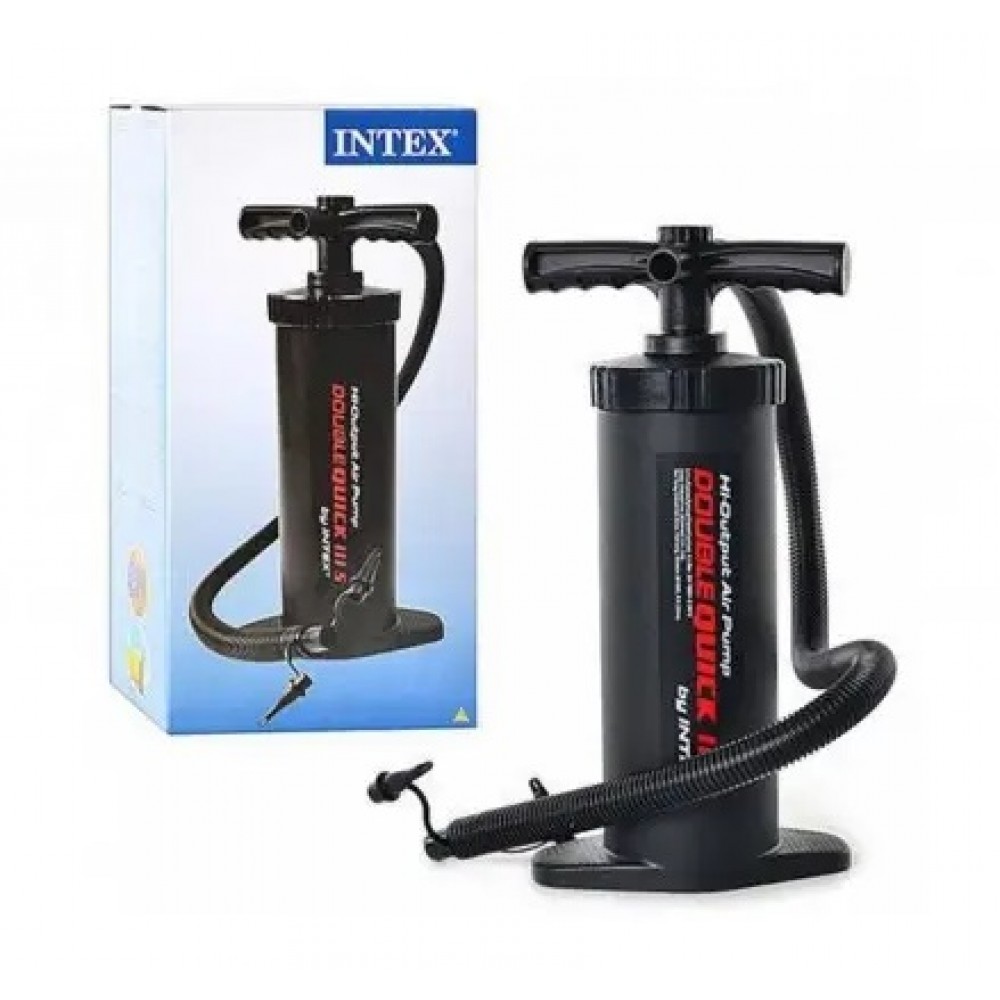 Насос INTEX 68605 ручний середній  37 см  шланг з 3-ма насадками  в кор. 35 5-19-12см