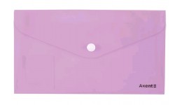 Папка-конверт DL на кнопці AXENT 1414-36 Pastelini  бузкова (12 шт. в упаковці)