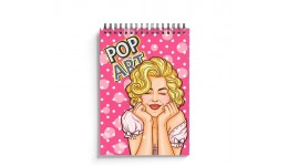 Блокнот А6 (85х120мм)  64 арк POP ART-1  клітинка  пружина Women`s stile ТМ АртПринт
