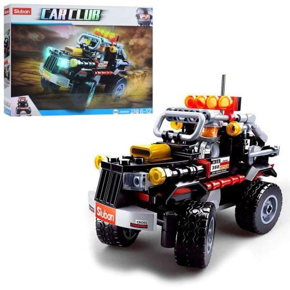Конструктор SLUBAN M38-B0663D  Car Club : Джип  фігурка  158 дет. в коробці 23.5х19х4.5см