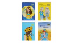 Блокнот А6 Zibi  12133 40арк  PATRIOT PRETTY GIRLS клітинка  верх. спіраль  карт. обкл. (1/20)