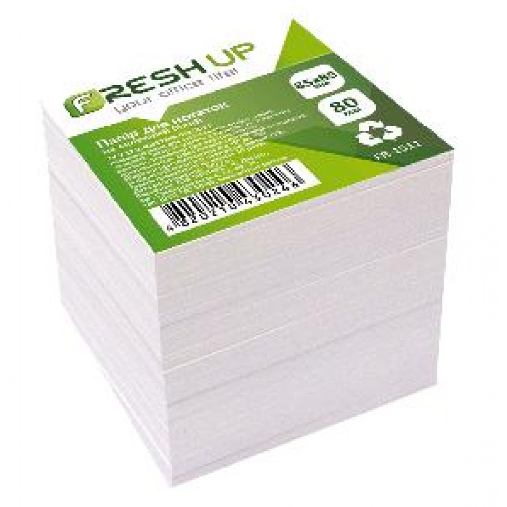 Блок паперу Fresh Up FR-1511 для нотаток білий не клеєний 85х85х800арк  (1/18)