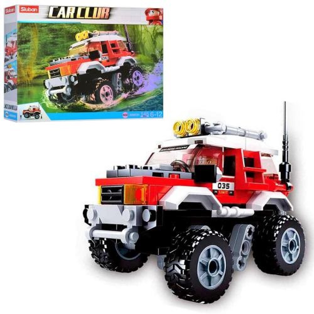 Конструктор SLUBAN M38-B0663B  Car Club : Джип  фигурка  145 дет. в коробці 23.5х19х4.5см