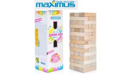 Гра VEGA Дженга 45  Maximus  в наборі букові бруски 72*24*16 (5253) коробка 24 5*7 5*7 5