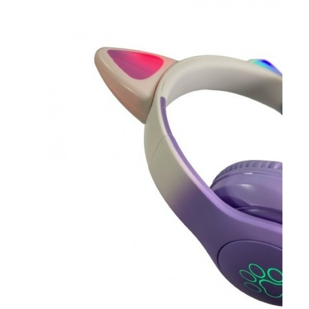 Аксесуари Навушники бездротові Котячі вушка STN-28 PRO  LED RGB підсвітка Bluetooth  3 кол.