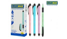 ПИШИ-СТИРАЙ ручка гелева BUROMAX 8313-01 ILLUSIA 0.5мм  гумовий гріп  синя (12 шт/уп) /144