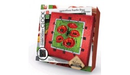 Годинник вишитий гладью Embroidery clock  ЕС-01-05 Маки ТМ Danko toys(рос.мова на упаковці)