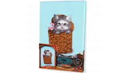 Вишивка гладдю VGL-02-03 Кошеня в корзині(21х31) ТМ Danko toys(рос.мова на упаковці)