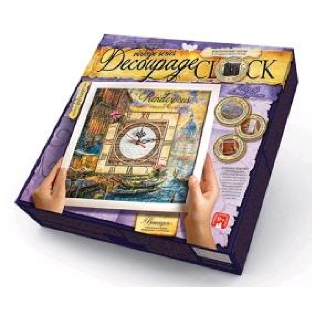 Годиник Decoupage Clock DKС-01-01 Венеція (з рамкою) ДТ(1/10)