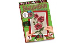 Вишивка хрестиком VK-01-09 Маки ТМ Danko toys(рос.мова на упаковці)