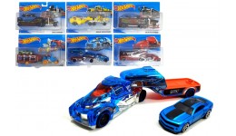 Машина  Hot Wheel  T-E757-1трейлер з машинками метал  6 видів  на планшетці р.24*5*16 5 см