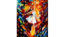 Картина за номерами 40см*50см економ №6  Балерина в білому   з фарбами ДТ(1/10)