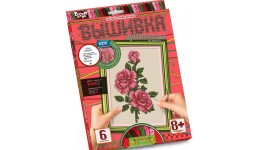 Вишивка хрестиком VK-01-10 Троянди ТМ Danko toys(рос.мова на упаковці)