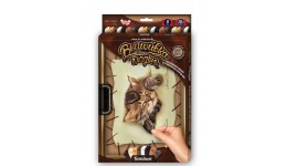 Вишивка гладдю по номерам на розтяжці VGL-01-09 Котик ТМ Danko toys(рос.мова на упаковці)