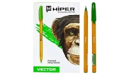 Ручка масляна HIPER HO- 600 Vector  0.7мм зелена (50 шт. в упаковці)