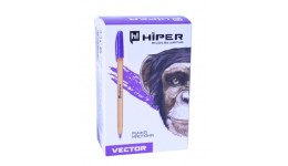 Ручка масляна HIPER Vector HO-600 0.7мм фіолетова (50 шт. в упаковці)