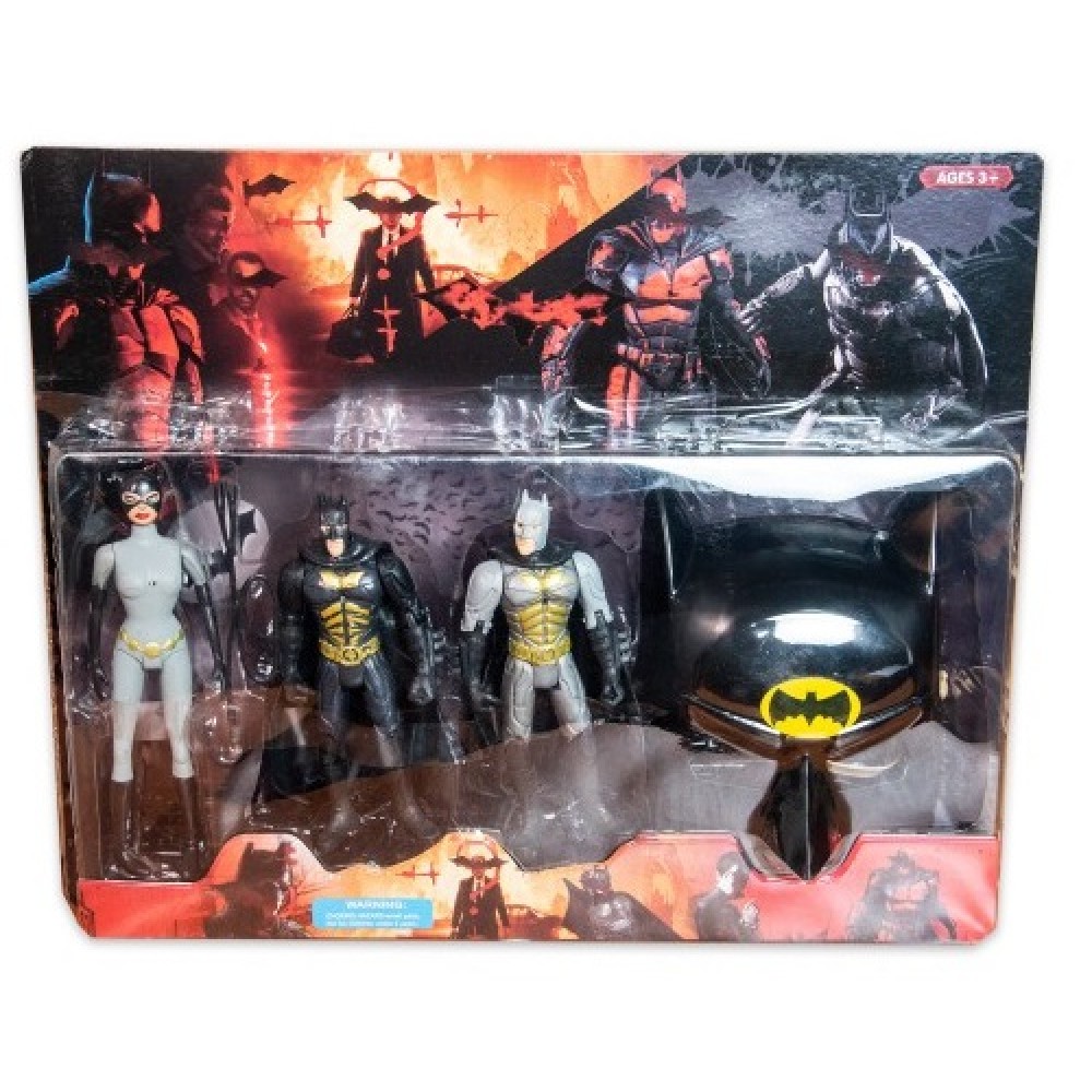 Герой Comics Бетмен + Маска 5801  3 фігурки  розмір іграшки 17 см р.маски 13 5х11см