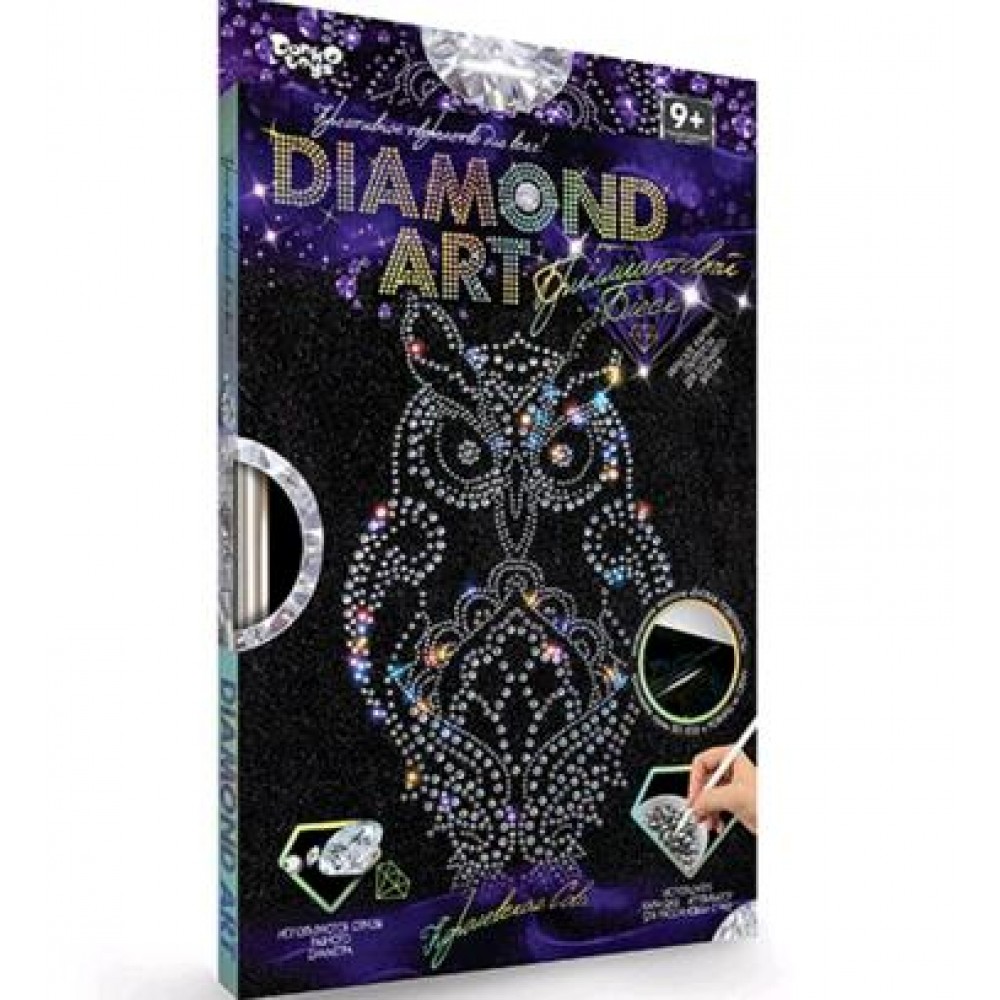 Діамантовий живопис DAR-01-02  DIAMOND ART Сова ДТ (1/18)