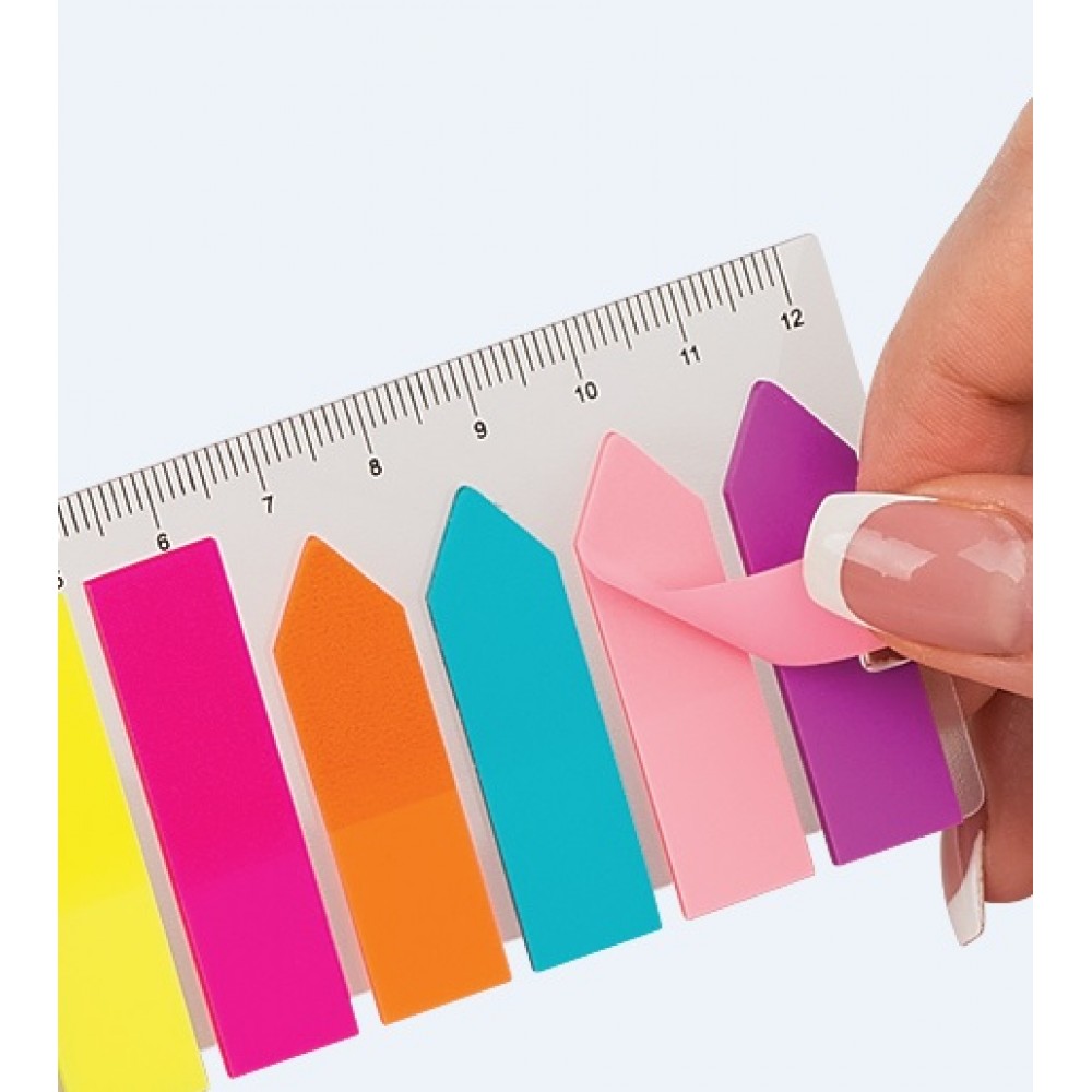 Стікер-закладки BUROMAX 2307-98  пластикові  розмір 45*12мм+42х12мм  колір_асорті (1/24)