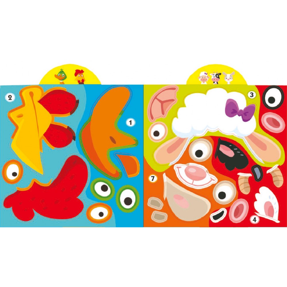 Грайка-розвивайка : Свійські тварини. 57 великих наліпок (у) КБ  23 5*20 5 см  8 ст.