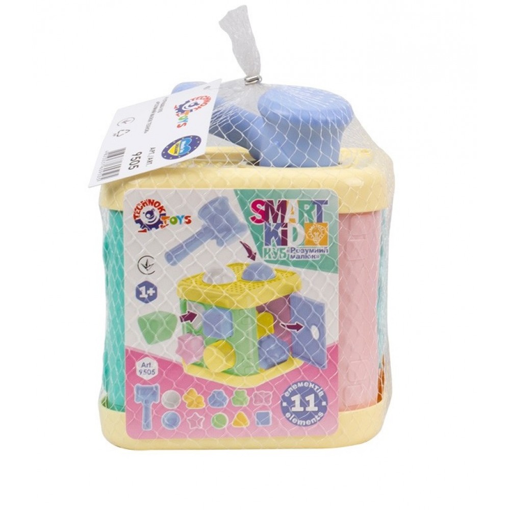 Куб Розумний малюк  сортер ТехноК  арт.9505 18.5 х14х14см