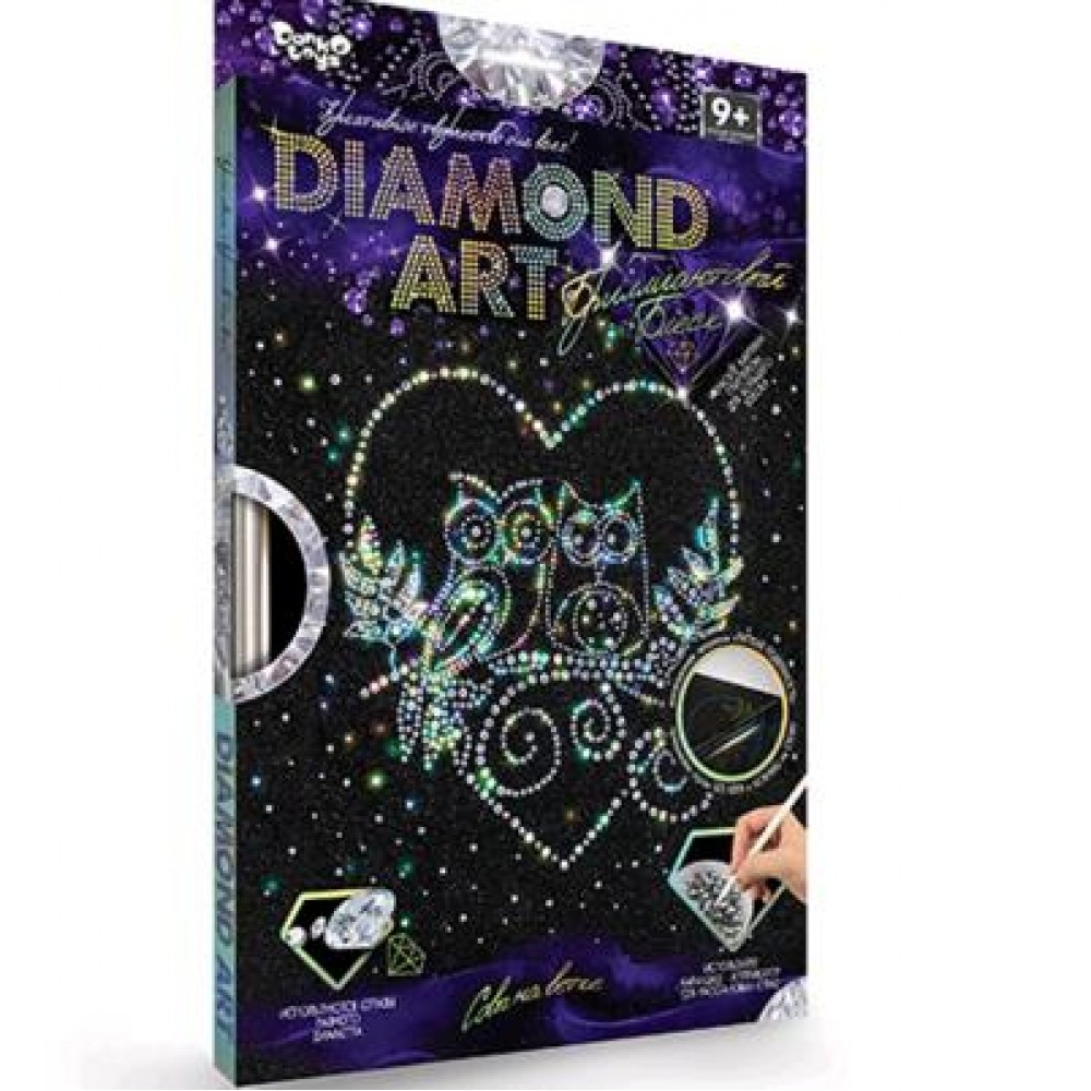 Діамантовий живопис DAR-01-03  DIAMOND ART 2 сови  ДТ (1/18)