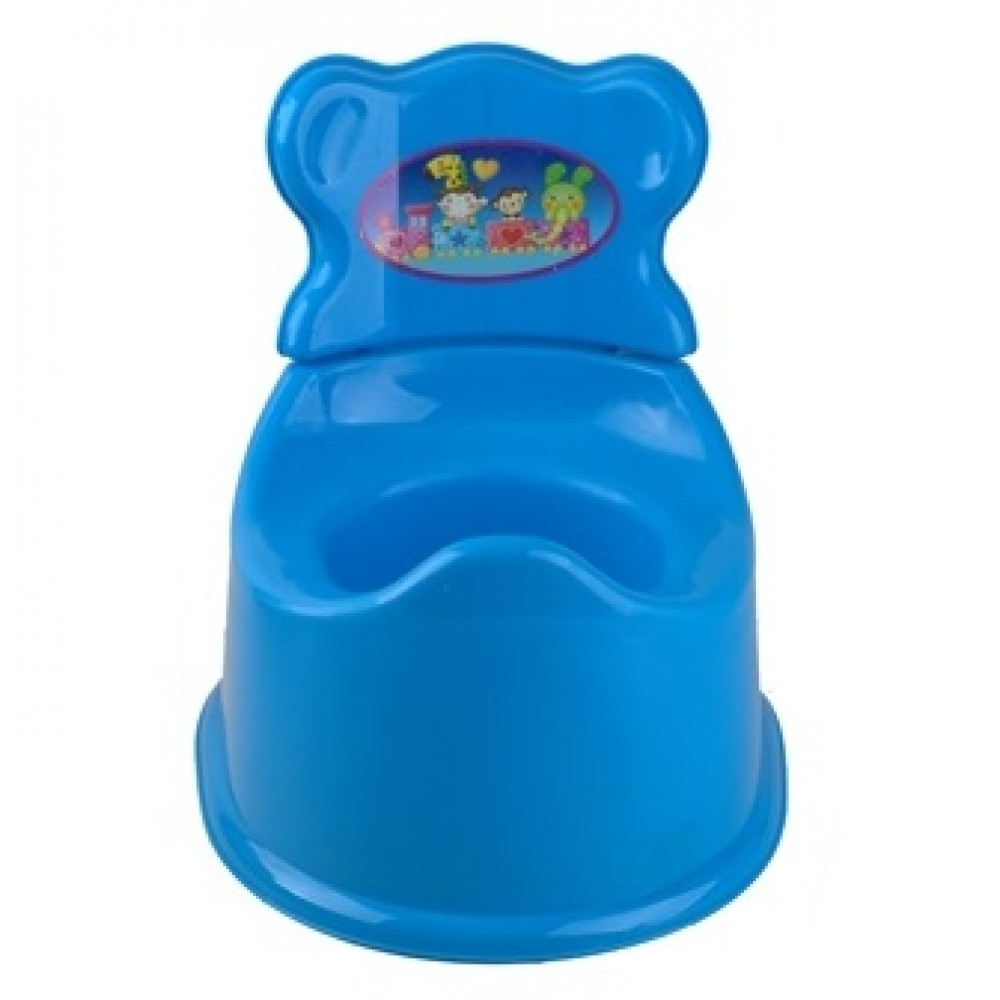 Горщик дитячий  Зі  спинкою  арт.25-002 ТМ KINDER WAY Синій  р.26х29х24см