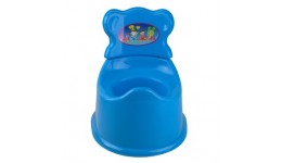 Горщик дитячий  Зі  спинкою  арт.25-002 ТМ KINDER WAY Синій  р.26х29х24см